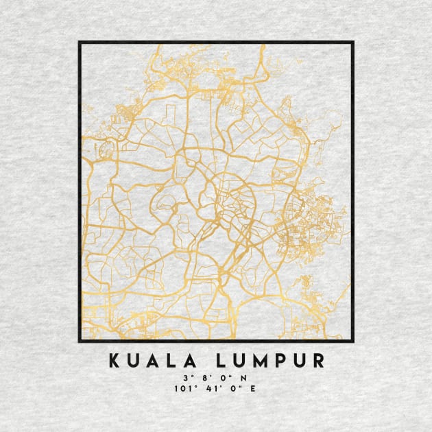 KUALA LUMPUR CITY STREET MAP ART by deificusArt